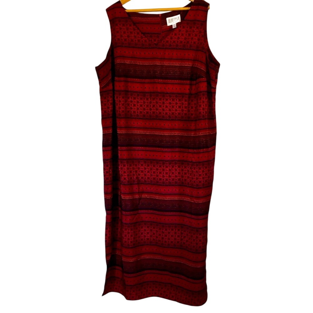 Julian Taylor Moroccan Tile Stripe Print Fitted‎ Maxi Dress